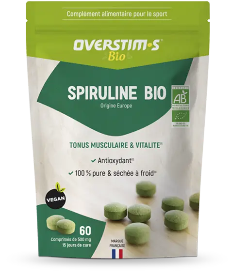 OVERSTIM.s Organic Spiruline Bio | 60 capsules