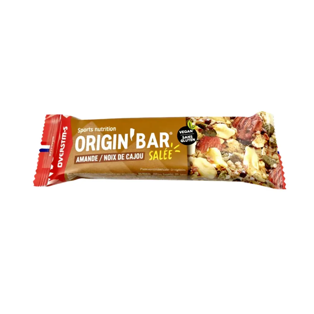 OVERSTIM.s Origin' Bar | Flavor - Salty (Almonds, Cashew nuts) | 1 bar