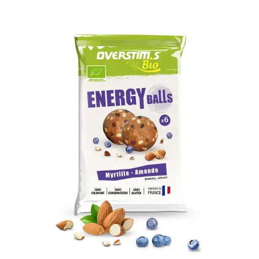OVERSTIM.s Organic Energy Balls | Flavor - Blueberry - Almond | 1 sachet